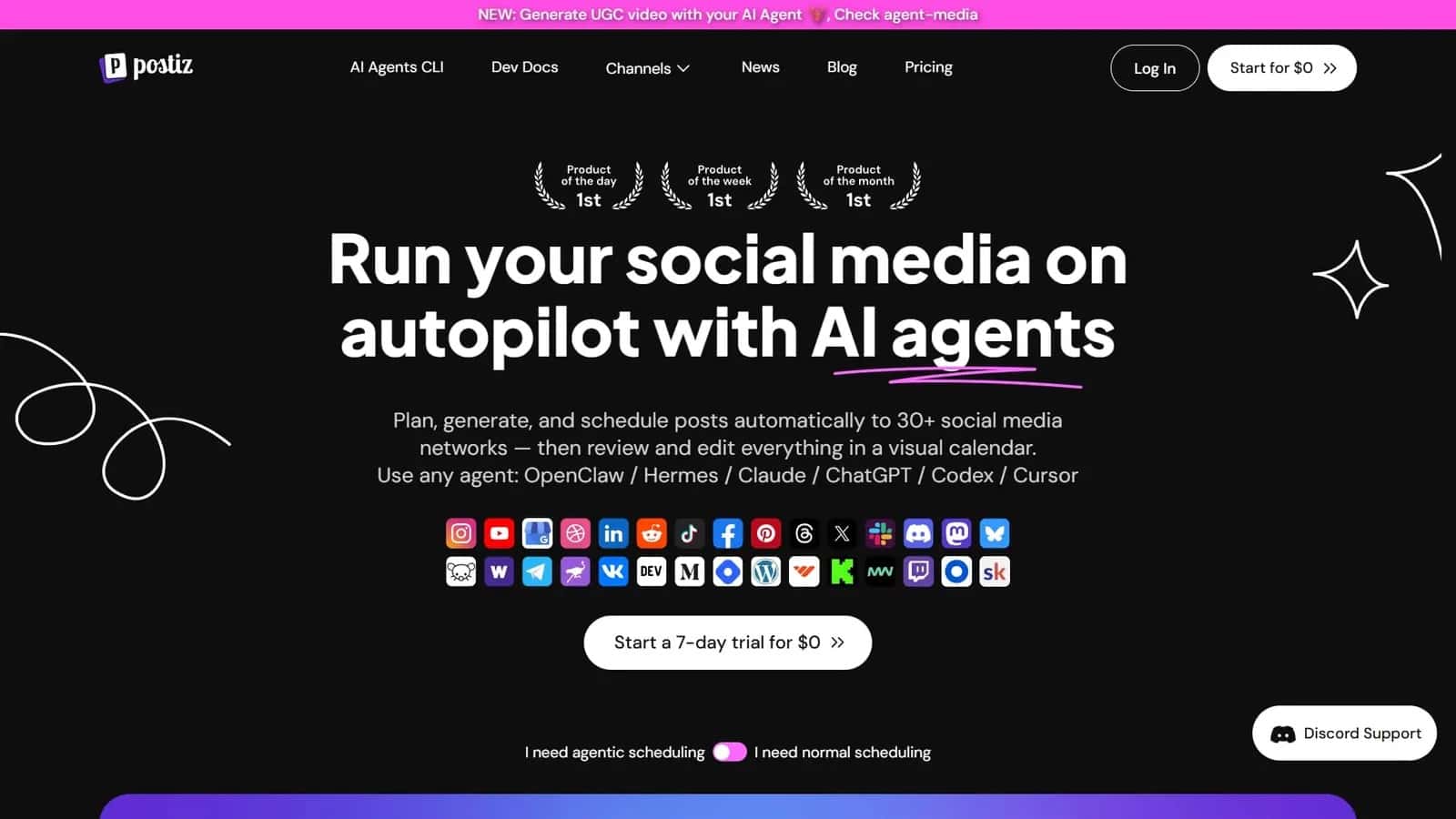 Postiz high-converting Social Media landing page making $133,102/mo