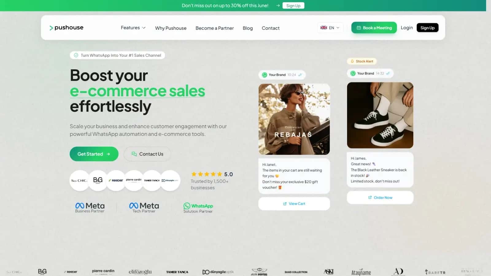 Pushouse high-converting E-commerce landing page making $19,688/mo