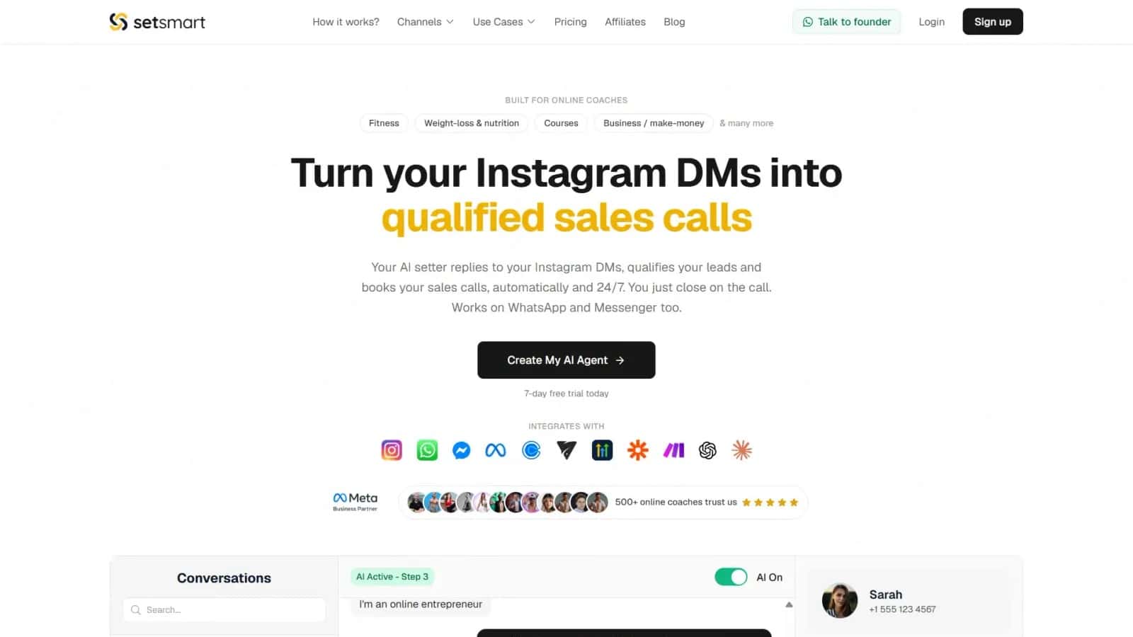 SetSmart high-converting Artificial Intelligence landing page making $424,238 total